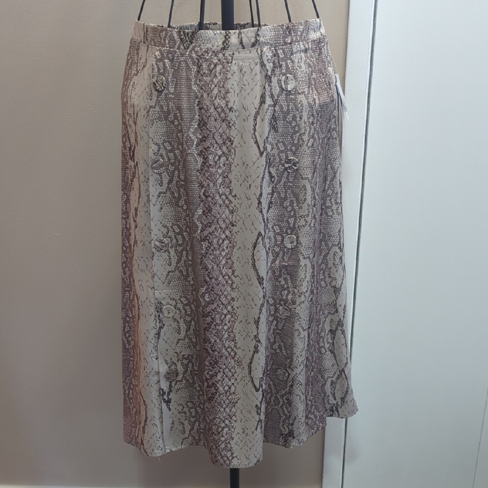 Zara Gray A-Line Midi Skirt for Night Out